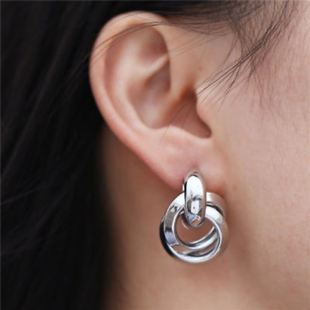Silver Knot Earrings